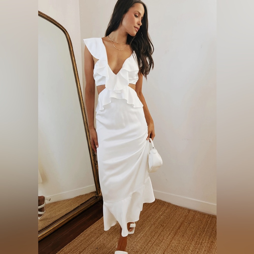 NWT Show Me Your Mumu Ivory Zoey Midi Dress